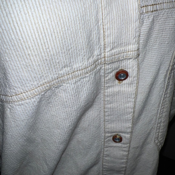 VINTAGE Barbara Blue Shirt Mens Size S Short Sleeve kenya tan Button Up - Picture 7 of 9